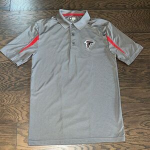 Gray & Red men’s Atlanta Falcons  NFL team golf polo shirt M slim fit (Small)